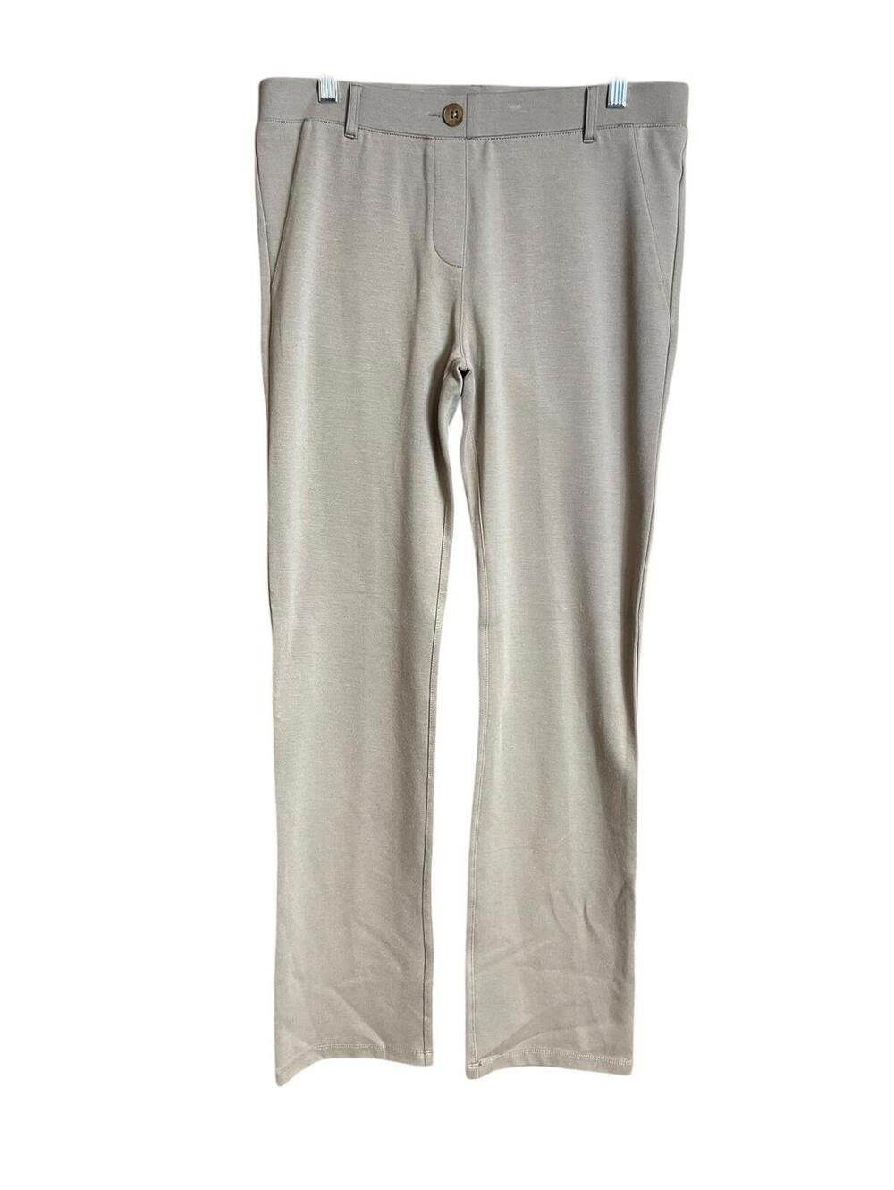 Betabrand career knit tan pants large